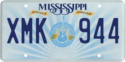 MS license plate XMK944