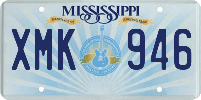 MS license plate XMK946