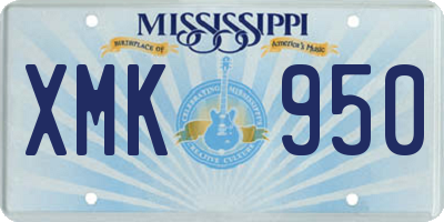 MS license plate XMK950
