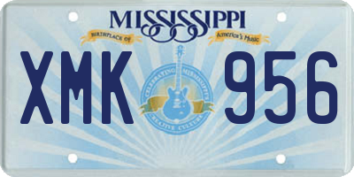 MS license plate XMK956
