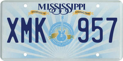 MS license plate XMK957