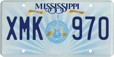 MS license plate XMK970