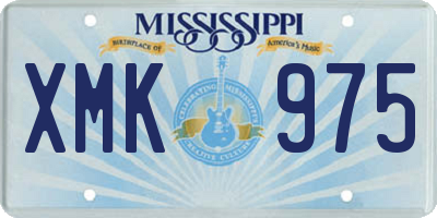 MS license plate XMK975
