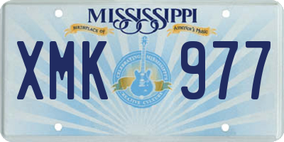 MS license plate XMK977