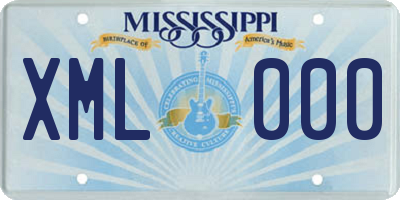 MS license plate XML000