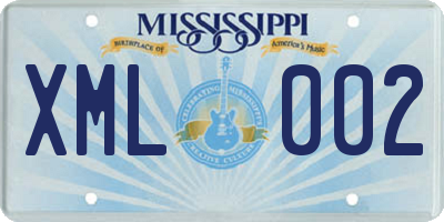 MS license plate XML002
