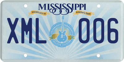 MS license plate XML006