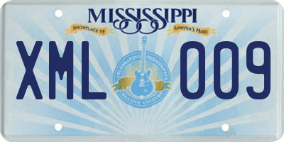 MS license plate XML009