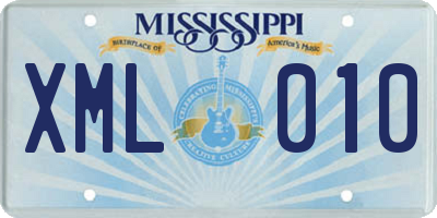 MS license plate XML010