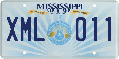 MS license plate XML011