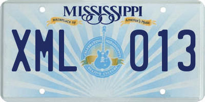 MS license plate XML013