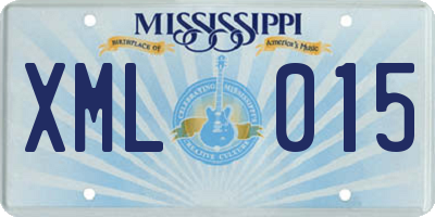 MS license plate XML015