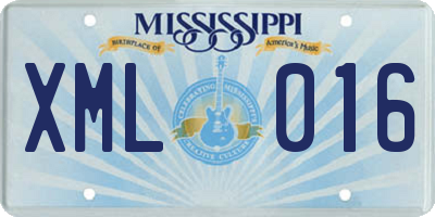 MS license plate XML016