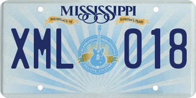 MS license plate XML018