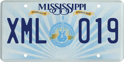 MS license plate XML019