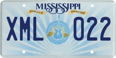 MS license plate XML022