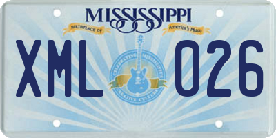 MS license plate XML026