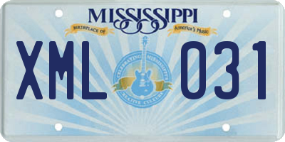 MS license plate XML031