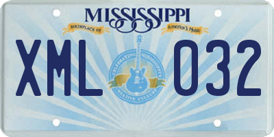 MS license plate XML032