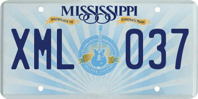 MS license plate XML037