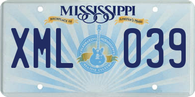 MS license plate XML039
