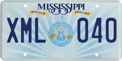 MS license plate XML040