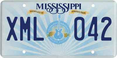MS license plate XML042