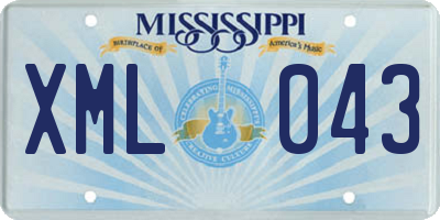 MS license plate XML043