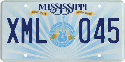 MS license plate XML045