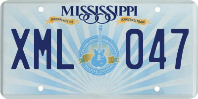 MS license plate XML047