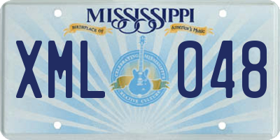 MS license plate XML048