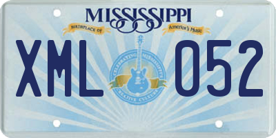 MS license plate XML052