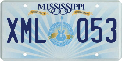 MS license plate XML053