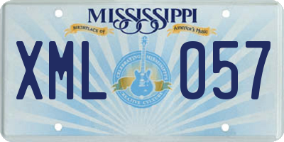 MS license plate XML057