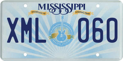 MS license plate XML060