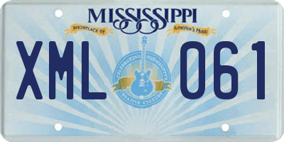 MS license plate XML061