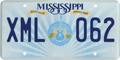 MS license plate XML062