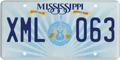 MS license plate XML063