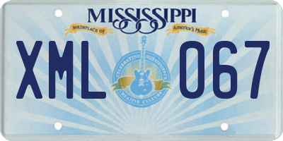 MS license plate XML067