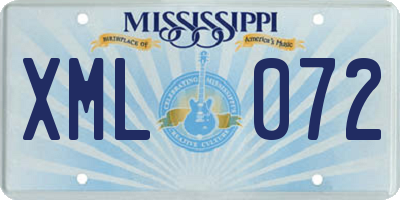 MS license plate XML072