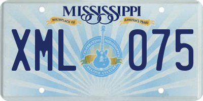 MS license plate XML075