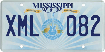 MS license plate XML082