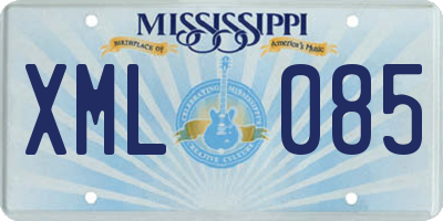 MS license plate XML085