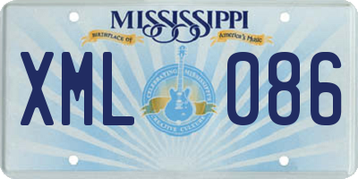 MS license plate XML086