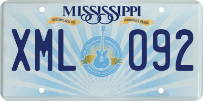 MS license plate XML092