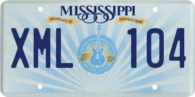 MS license plate XML104