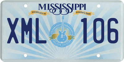 MS license plate XML106
