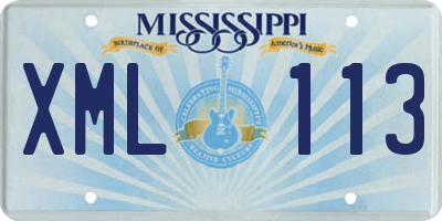 MS license plate XML113