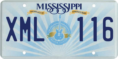 MS license plate XML116