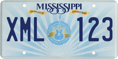MS license plate XML123